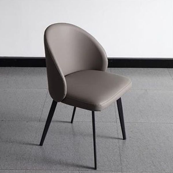 Modern Style Parsons Side Chair Faux Leather Indoor Dining Chair Clearhalo 'Dining Chairs' 'Dining Tables & Seating' 'dining_chair' 'furn' 'furn_dining_chair' 'Furniture' 'furniture_dining_chair' 'Kitchen & Dining Furniture' 1200x1200_627ae39b-ef31-456b-b105-b42618678d5d