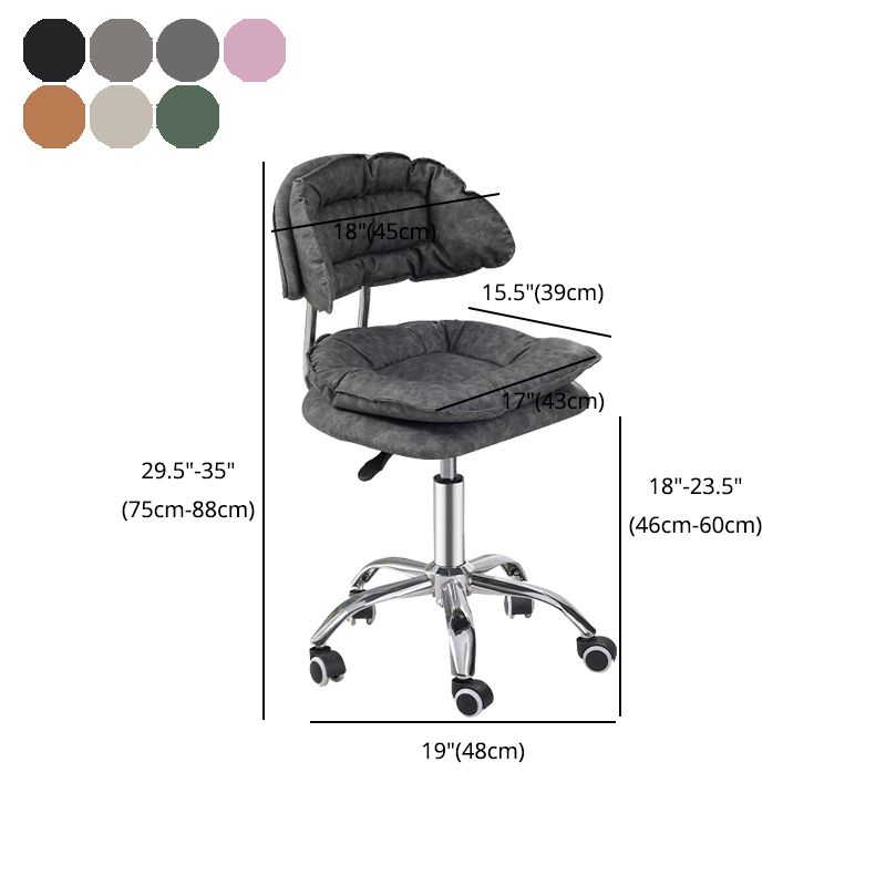 Leather Swivel Adjustable Height Bar Stool Matte Finish Home Low Back Stool Clearhalo 'Bar Furniture' 'Bar Stools' 'bar_stools' 'furn' 'furn_bar_stools' 'furniture_bar_stools' 'Kitchen & Dining Furniture' 'kitchen&dining_furn' 'kitchen' 'kitchen_furn' Furniture' 1200x1200_627d6ce3-8f1c-4029-972a-45e1e35a3cf6
