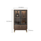 Contemporary Wood Display Stand Glass Doors Display Cabinet with Door for Bedroom