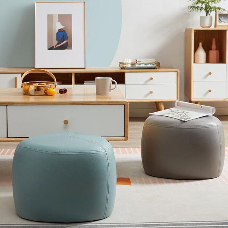 Modern Pouf Ottoman Faux Leather Upholstered Solid Color Triangle Shape Ottoman Clearhalo 'furn' 'furn_ottomans_poufs' 'Furniture' 'Living Room Furniture' 'Ottomans & Poufs' 'ottomans_poufs' 1200x1200_627eb811-d3ff-4bd0-8536-4389630eea9c