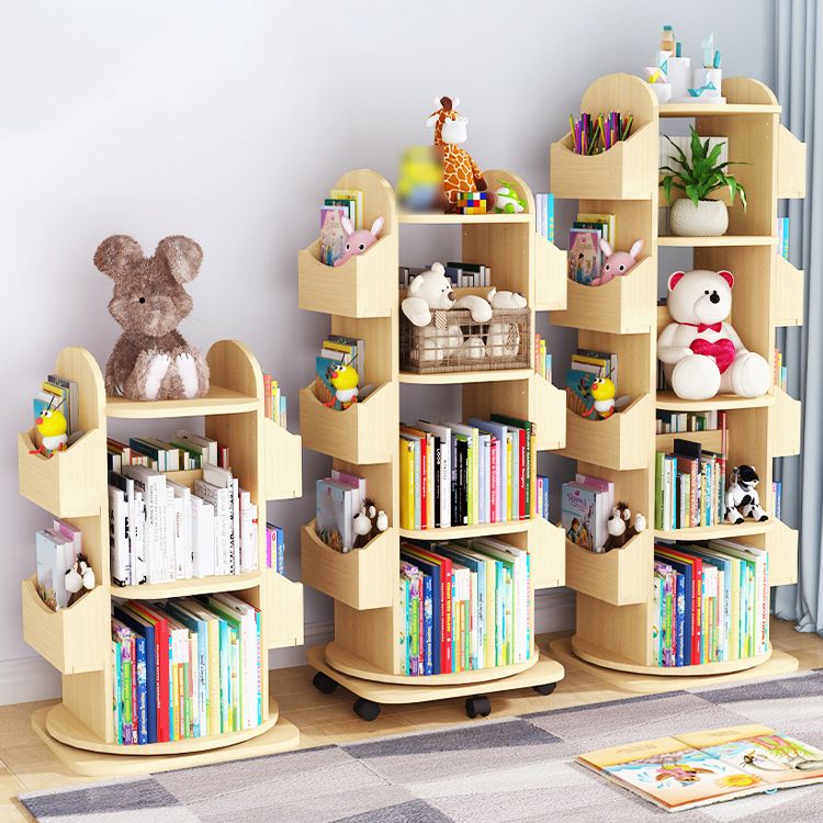 Contemporary Wood Bookshelf Open Back Bookcase for Home Office