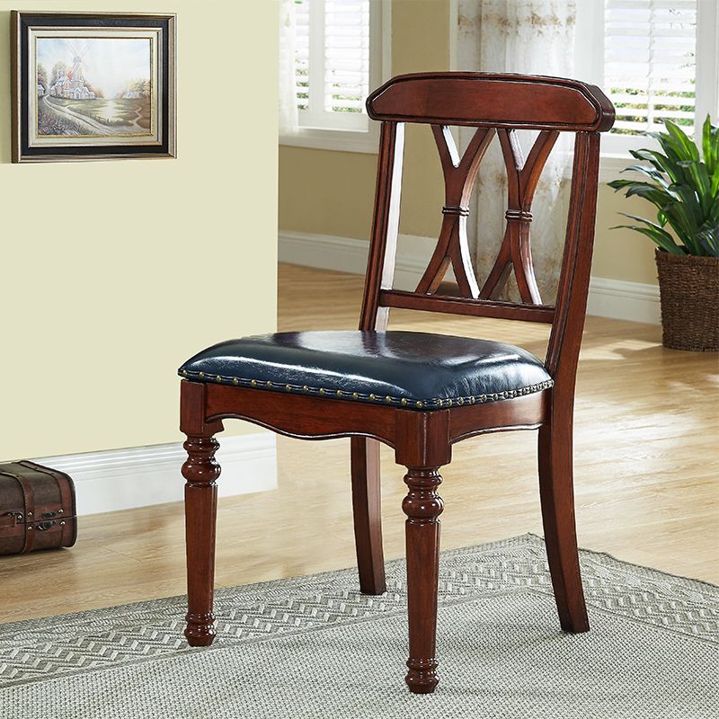 Traditional Leather Restaurant Side Chair Natural Cross Back Dining Chair Clearhalo ' kitchen&dining_furn' 'Dining Chairs' 'Dining Tables & Seating' 'dining_chair' 'furn' 'furn_dining_chair' 'Furniture' 'furniture_dining_chair' 'Kitchen & Dining Furniture' 'kitchen' 1200x1200_627f84c0-fef4-483f-ba41-75b8083389ca