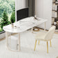 Contemporary Stone Writing Desk Bedroom Office Desk with White Legs Clearhalo 'furn' 'furn_office_desk' 'Furniture' 'Office Desks' 'Office Furniture' 'office_desk' 1200x1200_627f941c-2de3-4205-9edf-d67f5f547ed5