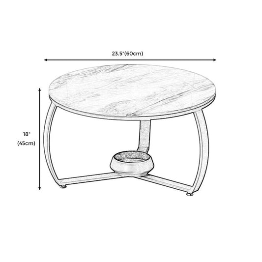 Round Cross Legs Coffee Table Contemporary Cocktail Table for Home Clearhalo 'Coffee & Accent Tables' 'Coffee Tables' 'coffee_tables' 'furn' 'furn_coffee_tables' 'Furniture' 'furniture_coffee_tables' 'Living Room Furniture' 1200x1200_62806c2e-c281-487f-b0ad-8b6f88263d2c