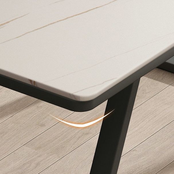 Bureau d'ordinateur rectangulaire contemporain bureau de bureau fini antique