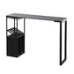 Sintered Stone Bar Dining Table Industrial Rectangle Bar Height Pub Table with Shelves