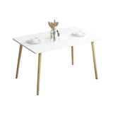 Standard Height Wood Top Dining Set with 4 Light Brown Wood Legs for Dining Furniture Clearhalo 'Dining Room Sets' 'Dining Tables & Seating' 'dining_room_set' 'Furniture' 'furniture_dining_room_set' 'Kitchen & Dining Furniture' 'kitchen&dining_furn' 'kitchen' 1200x1200_6284279c-4d52-49a5-88f6-4a9865fb1315