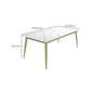 Mesa de comedor de piedra rectangular moderna 1/2/5 piezas de comedor juego para comedor