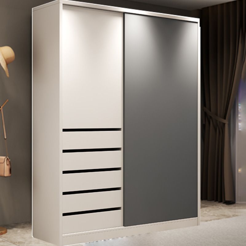 Moderne stijl schuifdeuren arme houten opbergkast met planken