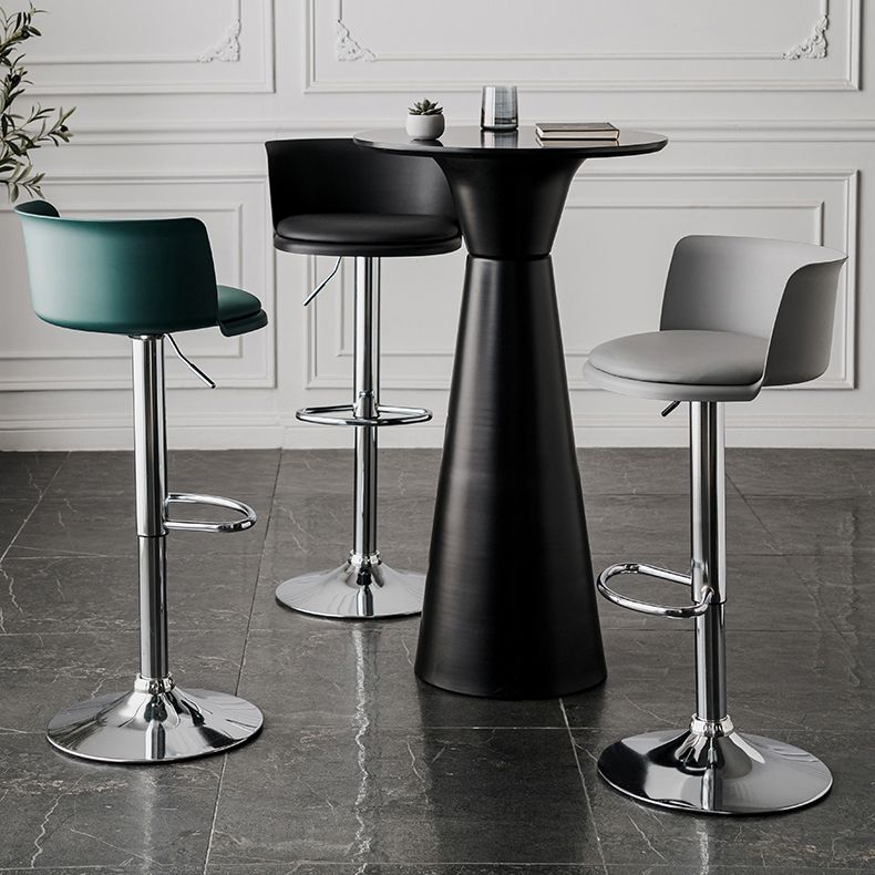Industrial Backrest Armless Counter Stool Iron Cafe Bar Stool with Adjustable Cushion Clearhalo 'Bar Furniture' 'Bar Stools' 'bar_stools' 'furn' 'furn_bar_stools' 'Furniture' 'Kitchen & Dining Furniture' 1200x1200_6285beb1-e22d-415d-9337-f6e7bd349e9c