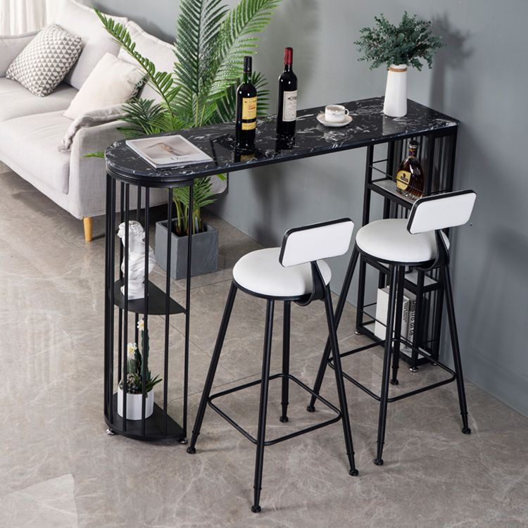 1/2/3 stuks Oval Modern Faux Marble Top Teller Hoogte Pub Set