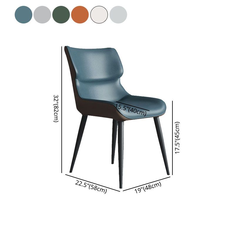 Contemporary Style Leather Dining Chairs Wingback Parsons Arm Chairs (Set of 2) Clearhalo ' kitchen&dining_furn' 'Dining Chairs' 'Dining Tables & Seating' 'dining_chair' 'furn' 'furn_dining_chair' 'Furniture' 'furniture_dining_chair' 'Kitchen & Dining Furniture' 'kitchen' 1200x1200_6289fb00-4af6-4b42-ae32-f7f9ab916a8f