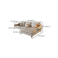 Sofa sectionnel contemporain sectionnel en cuir beige avec oreillers