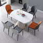 Glam Leatherwear Dinette Set 1/2/5/7 Pieces Round Scalable Sintered Stone Dining Table Set Clearhalo 'Dining Room Sets' 'Dining Tables & Seating' 'dining_room_set' 'furn' 'furn_dining_room_set' 'Furniture' 'furniture_dining_room_set' 'Kitchen & Dining Furniture' 1200x1200_628b3f42-1227-416b-a193-a8079cc8bd68