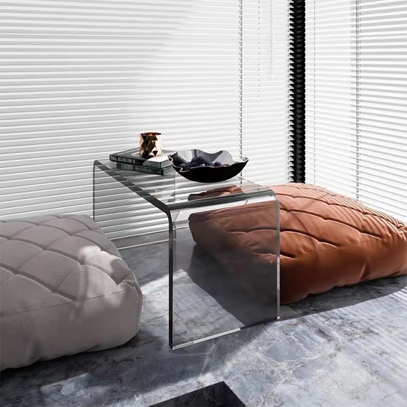 11.81" Wide C-shape End Table Modern Acrylic Accent Side Table