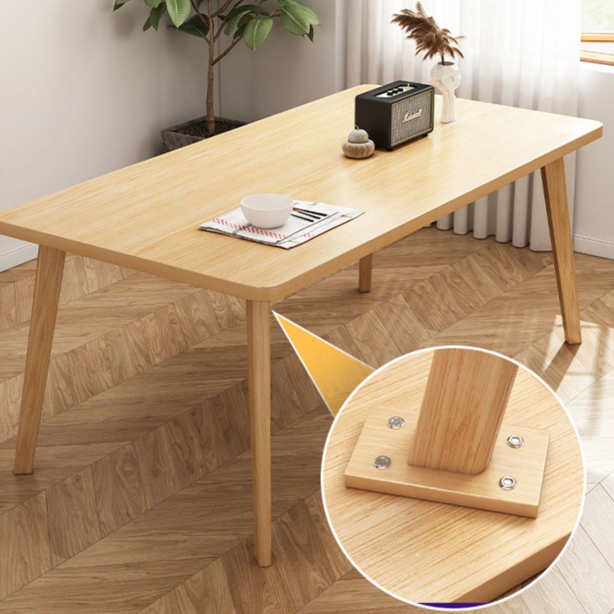 4 gambe tavolo da pranzo mobili da pranzo in legno massiccio per sala da pranzo