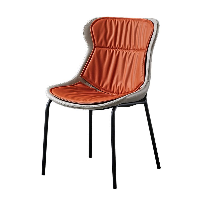 Industrial PU Leather Dining Chairs Solid Back Chair for Home Clearhalo 'Dining Chairs' 'Dining Tables & Seating' 'dining_chair' 'furn' 'furn_dining_chair' 'Furniture' 'Kitchen & Dining Furniture' 1200x1200_628c0b7b-fcf3-4656-8138-9a13906dfc02