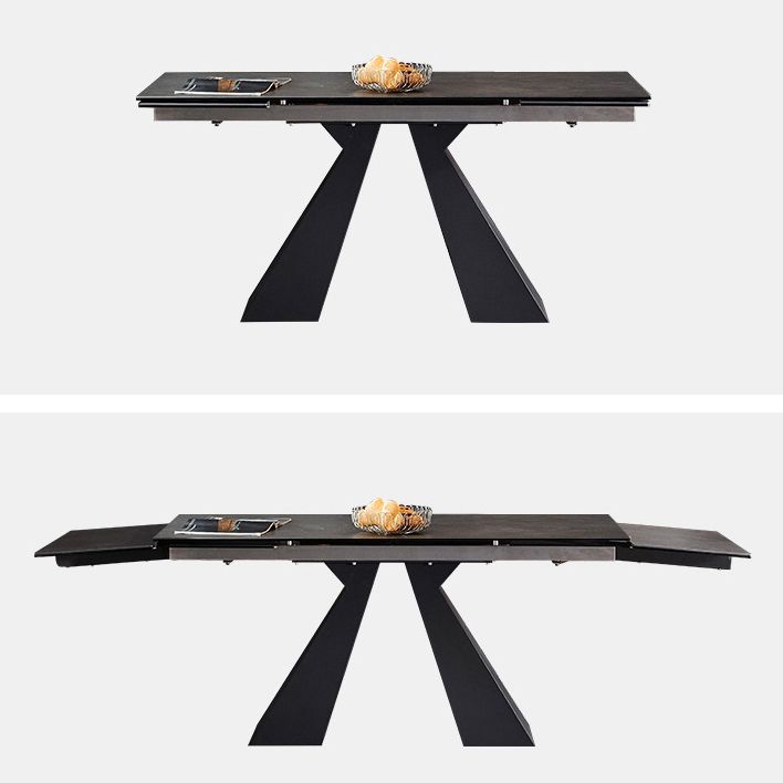 Modern Rectangular Dining Table Stone Top Dining Table with Double Pedestal Clearhalo ' dining_table' 'Dining Tables & Seating' 'Dining Tables' 'furn' 'furn_dining_table' 'Furniture' 'furniture_dining_table' 'Kitchen & Dining Furniture' 'kitchen&dining_furn' 'kitchen' 'kitchen_dining_table' 1200x1200_628c5788-a204-4fec-82a8-742b7f3bc492