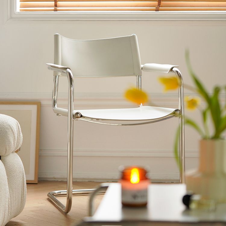 インダストリアルアームチェアモダンレザーインドアダイニングチェアホーム用