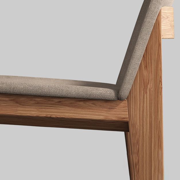 Scandinavian Oak Parsons Side Chair Linen Dining Chair with Natural Legs Clearhalo ' kitchen&dining_furn' 'Dining Chairs' 'Dining Tables & Seating' 'dining_chair' 'furn' 'furn_dining_chair' 'Furniture' 'furniture_dining_chair' 'Kitchen & Dining Furniture' 'kitchen' 1200x1200_628d7686-1e60-4ffd-8f22-1c1b219f5818