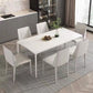 Modern 1/4/5/6/7 Pieces White Dining Set Sintered Stone Dining Table Set with Chairs Clearhalo 'Dining Room Sets' 'Dining Tables & Seating' 'dining_room_set' 'furn' 'furn_dining_room_set' 'Furniture' 'furniture_dining_room_set' 'Kitchen & Dining Furniture' 'kitchen&dining_furn' 'kitchen' 1200x1200_628f552f-3108-4311-8647-11a801f02a0d