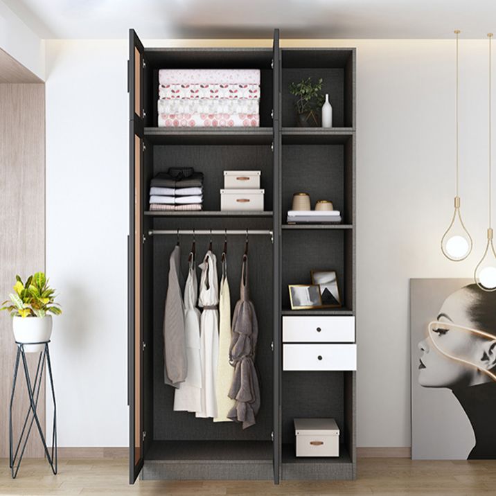 Modern Style Storage Cabinet Mirrored Finish Cabinet with Glass Door Clearhalo 'Armoires & Wardrobes' 'armoires_wardrobes' 'Bedroom Furniture' 'furn' 'furn_armoires_wardrobes' 'Furniture' 1200x1200_628fe149-d3dd-4f01-b5ac-001d3810f89e