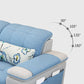Pillow Top Arm Sofa with Storage and Ottoman Included for Living Room