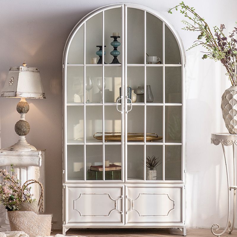 Mid-century Modern Distressed Wooden Cabinet Rectangle Accent Cabinet