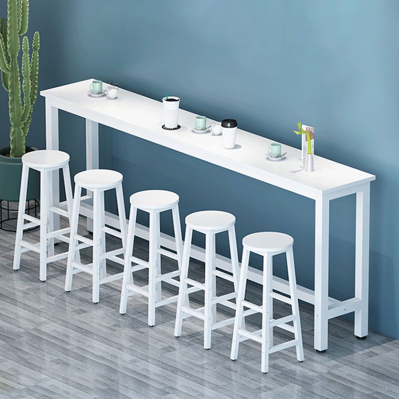 Industrial Rectangle Wood Counter Table 6 Pieces Bar Table Set for Cafe Clearhalo 'Bar Furniture' 'furn' 'furn_home_bar_bar_sets' 'Furniture' 'Home Bars & Bar Sets' 'home_bar_bar_sets' 'Kitchen & Dining Furniture' 1200x1200_629353fe-365e-49fc-8c4c-db3be81077c4