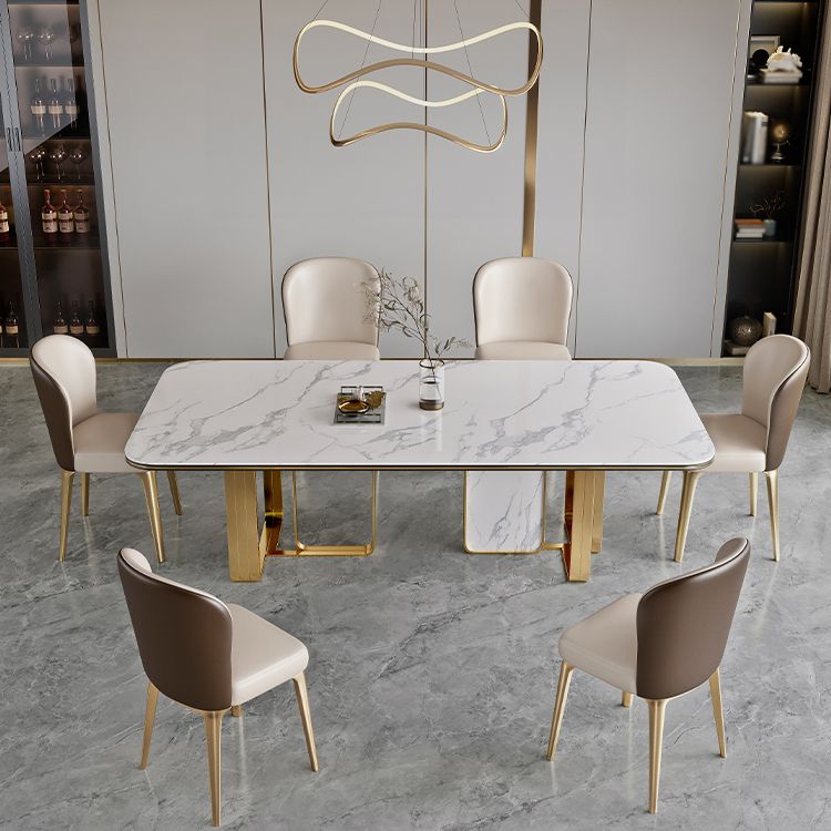 Traditional Luxury Furniture Rectangle Double Pedestal Dining Room Table for Home Clearhalo 'Dining Tables & Seating' 'Dining Tables' 'dining_table' 'furn' 'furn_dining_table' 'Furniture' 'Kitchen & Dining Furniture' 1200x1200_6294d543-a3ca-4d34-ba6f-f52933447732