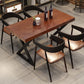 Table de salle à manger en bois de pin pour la maison, Table marron de Style industriel