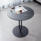 Stone Top Accent Side Table Rundes Sockel Wohnzimmer Metall Ecktisch