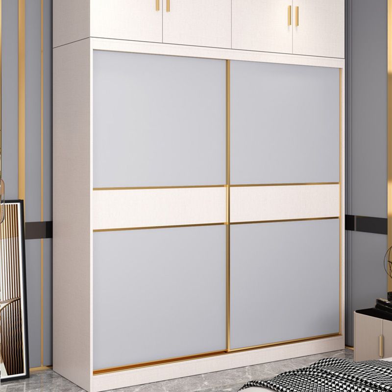 Armadio in legno in legno in stile costiero camera da letto a porte scorrevoli armadio