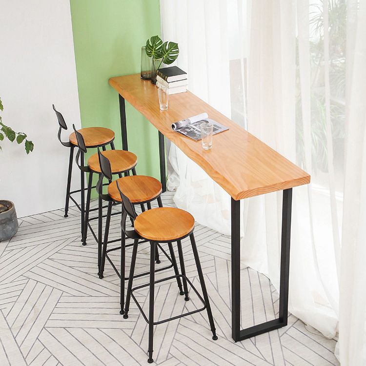 Rectangle Bar Dining Table Contemporary Bar Table with Black Sled Base Clearhalo 'Bar Furniture' 'Bar Tables' 'bar_tables' 'furn' 'furn_bar_tables' 'Furniture' 'Kitchen & Dining Furniture' 1200x1200_6296b870-98aa-4df8-8430-585752d9f5e2