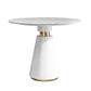 Metalen traditionele luxe ronde tafel voor eetkamer Stenen tafel met voetstuk