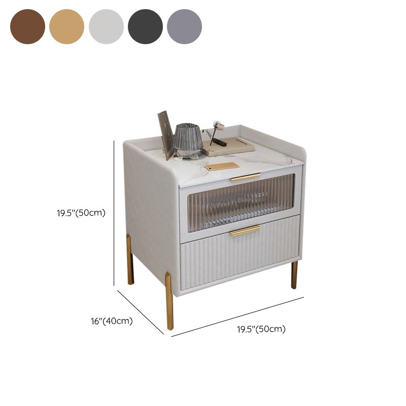 Table table de chevet de table de glamour classique pour chambre à coucher