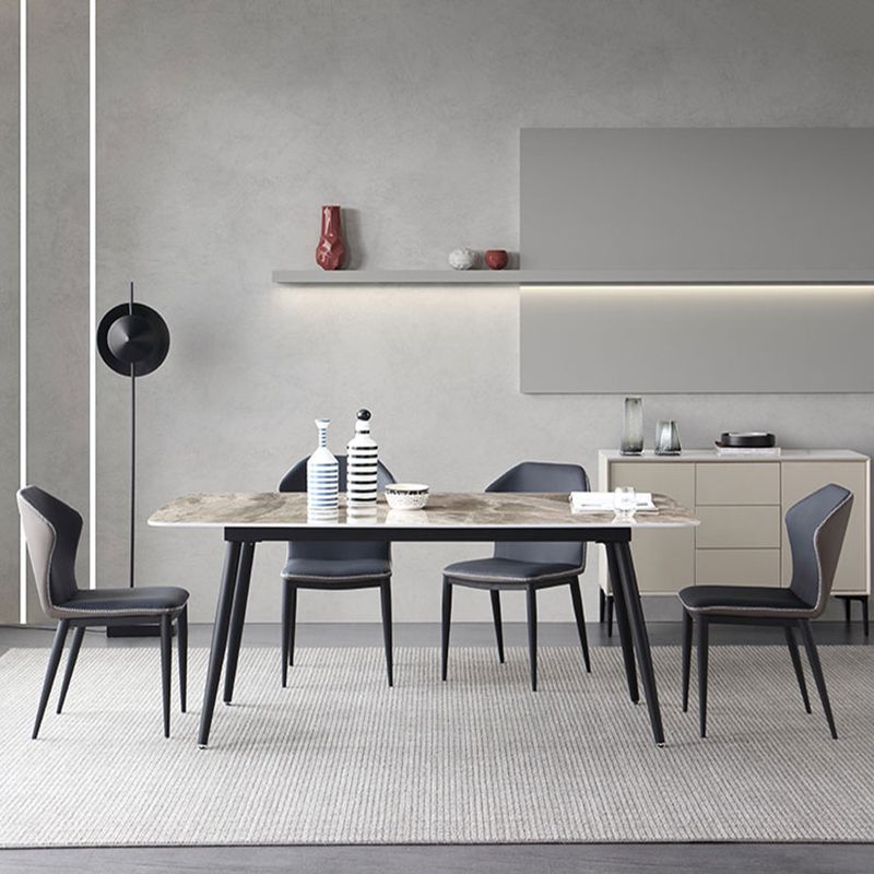 Modern Kitchen Sintered Stone Dining¬†Set with Standard Height Dining¬†Room¬†Table¬†Set Clearhalo 'Dining Room Sets' 'Dining Tables & Seating' 'dining_room_set' 'Furniture' 'furniture_dining_room_set' 'Kitchen & Dining Furniture' 'kitchen&dining_furn' 'kitchen' 1200x1200_629839f8-8432-4182-baf8-213d8c67138b