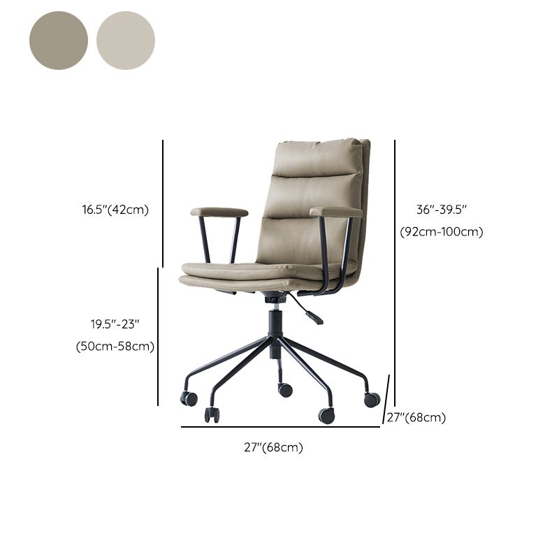 Contemporary Arms Included Task Chair Leather Desk Chair for Office Clearhalo 'furn' 'furn_office_chair' 'Furniture' 'Office Chairs' 'Office Furniture' 'office_chair' 1200x1200_62989d27-d5bc-4658-a549-ff40b08ec415