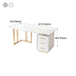 Glam 3-drawer Office Desk Rectangular Sintered Stone Home Desk Clearhalo 'furn' 'furn_office_desk' 'Furniture' 'furniture_office_desk' 'Office Desks' 'Office Furniture' 'office_desk' 1200x1200_629a199d-95a5-42a8-89d8-fcab2715151b