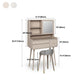Modern Grey/White Makeup Vanity Set Wood Vanity Dressing Table