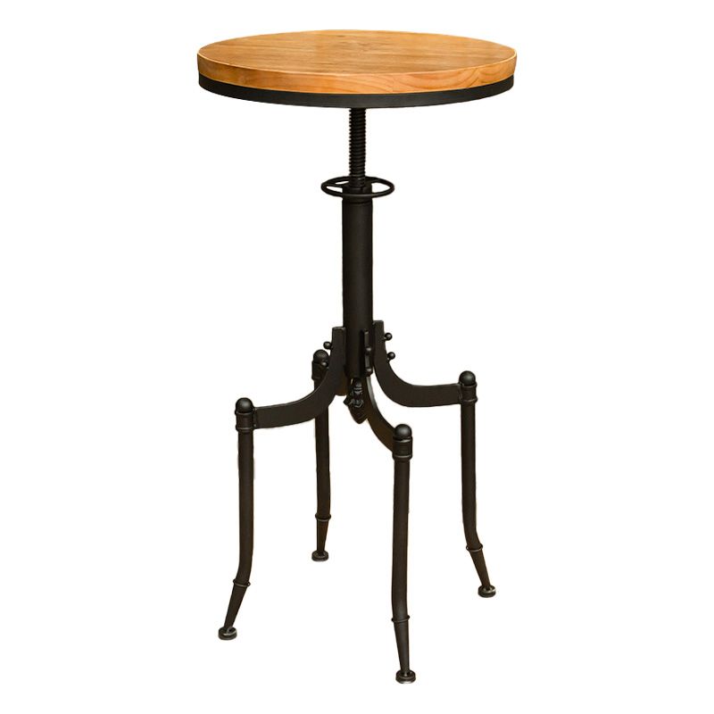 Ensemble de table de bar en bois massif industriel 1/2/3 pièces, ensemble de comptoir réglable