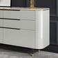 Modern Stone Sideboard a buffet con cassetti del soggiorno con gambe in legno massiccio