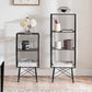 Metal Closed Back Standard Bookshelf Modern Shelves Included Bookcase