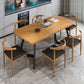 Metal Industrial Rectangle Table Pine Solid Wood Top Table with Sled Base Clearhalo 'Dining Tables & Seating' 'Dining Tables' 'dining_table' 'furn' 'furn_dining_table' 'Furniture' 'furniture_dining_table' 'Kitchen & Dining Furniture' 1200x1200_629b6a53-fc26-4e89-b2d7-022217e53bef