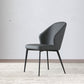 Sillas de comedor de cuero minimalistas sólidos sillón de comedor sin brazo