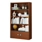 Modern Style Bookshelf Closed Back Engineered Wood Urban Bookcase for Home