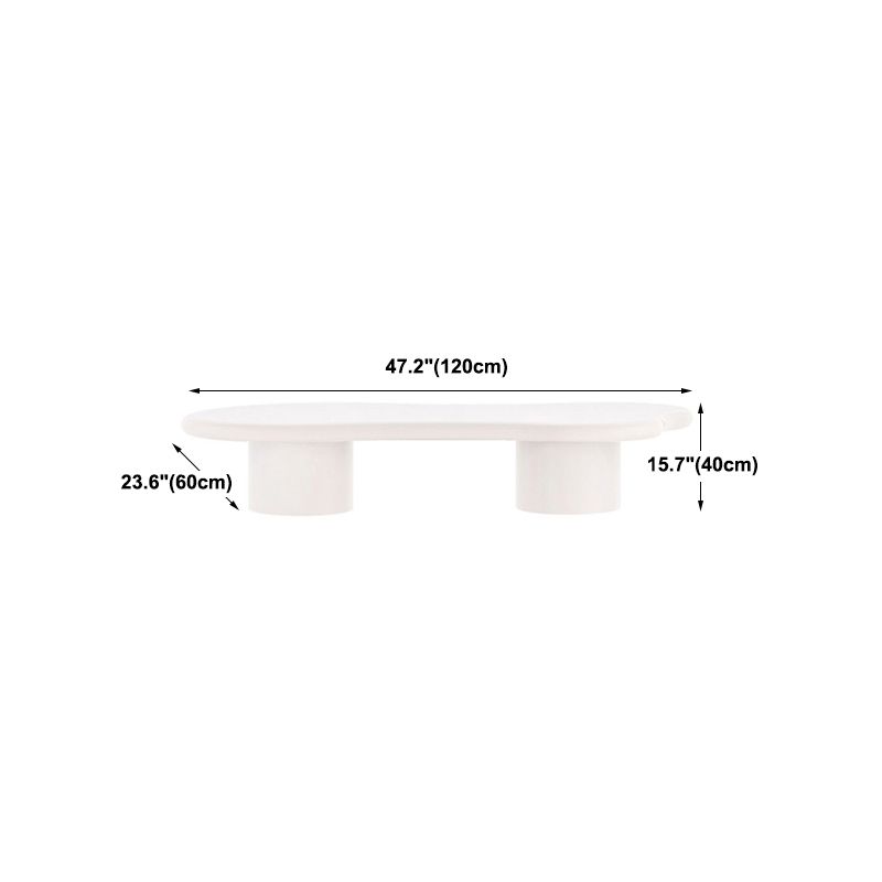 Tavolino da cocktail in stile scandinavo alto 15,75 "tavolino in legno massiccio