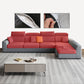 Modern 4-Seater Sofa with Square Arms for Living Room Reversible Sectional