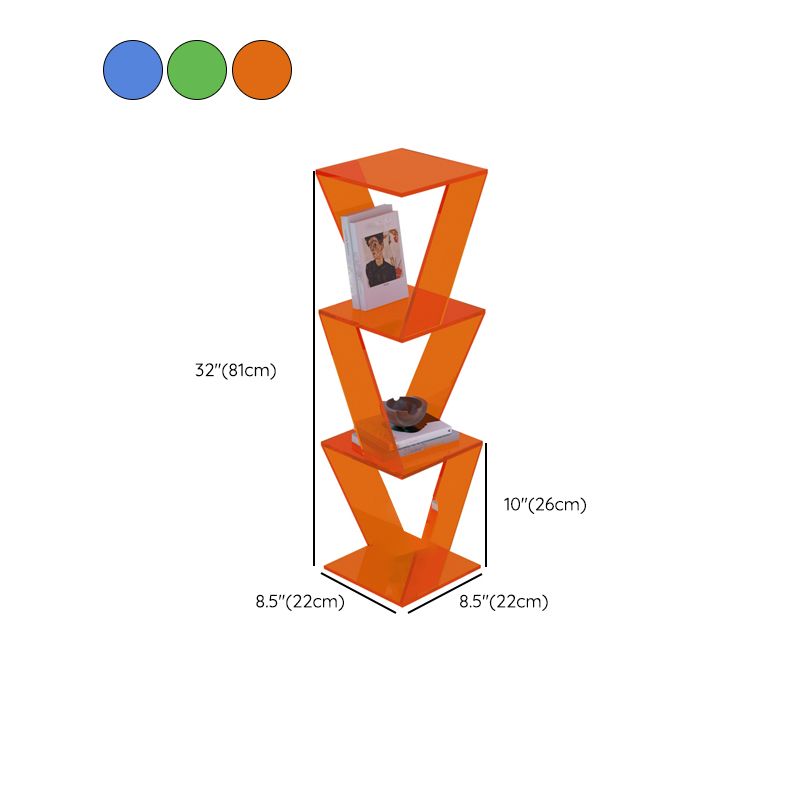 Contemporary Closed Back Vertical Bookshelf Acrylic Bookcase for Home Office Clearhalo 'Bookcases' 'furn' 'furn_bookcases' 'Furniture' 'Office Furniture' 1200x1200_629f7cf3-d805-43c2-b37f-908004e1d05b