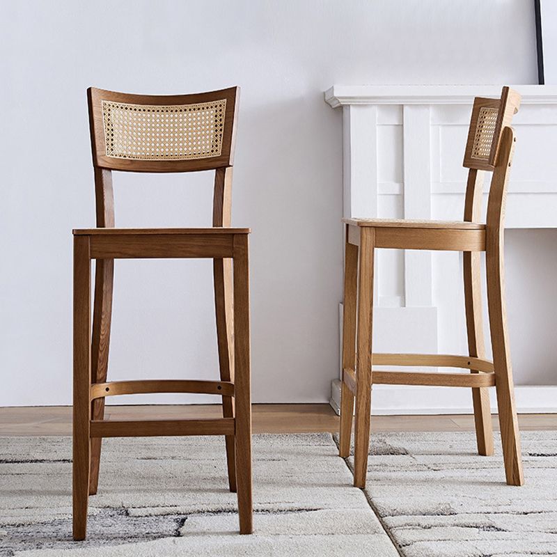 Contemporary Solid Wood Frame Stool Low Back Armless Bar Stool Clearhalo 'Bar Furniture' 'Bar Stools' 'bar_stools' 'furn' 'furn_bar_stools' 'Furniture' 'Kitchen & Dining Furniture' 1200x1200_629fbc9c-3181-4393-8bb0-2085ab9bfb03